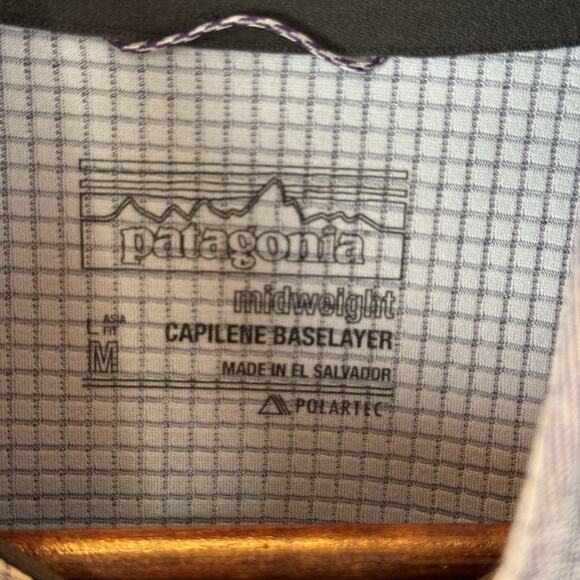 Patagonia Capilene Midweight 1/4 Zip Baselayer Purple Polartec Top Women’s M EUC - Picture 2 of 10